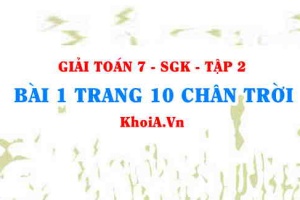 Bài 1 trang 10 Toán 7 Chân trời sáng tạo Tập 2